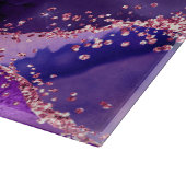 Donkere Paarse en roze glittersequins Agate Snijplank (Hoek)
