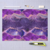 Donkere Paarse en roze glittersequins Agate Tissuepapier (Craft)