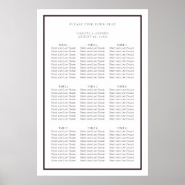 Donkere Paarse en witte eenvoudige weddenschapskaa Poster