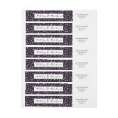 Donkere paarse en witte polka-puntenbruiloft (Vel)