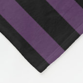 Donkere paarse en zwarte strepen fleece deken (Hoek)