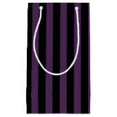 Donkere paarse en zwarte strepen klein cadeauzakje (Voorkant)