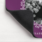 Donkere Paarse Fancy Zwervels Foto Lijst Muismat (Hoek)