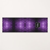 Donkere Paarse faux glans monogram Yogamat (Voorkant (horizontaal))