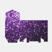 Donkere Paarse faux glinsterende glitter Bedankdoosjes (Uitgevouwen)