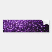 Donkere Paarse faux glinsterende glitter Bumpersticker (Voorkant)