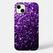 Donkere Paarse faux glinsterende glitter Case-Mate iPhone Case (Achterkant)