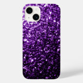 Donkere Paarse faux glinsterende glitter Case-Mate iPhone Case (Achterkant)