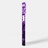 Donkere Paarse faux glinsterende glitter Case-Mate iPhone Case (Achterkant / Rechts)