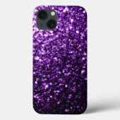 Donkere Paarse faux glinsterende glitter Case-Mate iPhone Case (Achterkant)