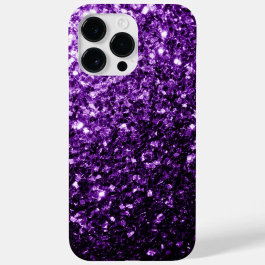 Donkere Paarse faux glinsterende glitter Case-Mate iPhone Case (Achterkant)