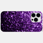 Donkere Paarse faux glinsterende glitter Case-Mate iPhone Case (Achterkant (horizontaal))