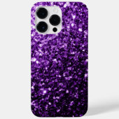 Donkere Paarse faux glinsterende glitter Case-Mate iPhone Case (Achterkant)