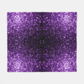 Donkere Paarse faux glinsterende glitter Fleece Deken (Voorkant (Horizontaal))