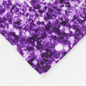 Donkere Paarse faux glinsterende glitter Fleece Deken (Hoek)