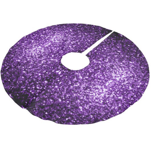 Donkere Paarse faux glinsterende glitter Kerstboom Rok (Gekanteld)
