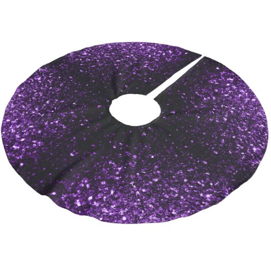 Donkere Paarse faux glinsterende glitter Kerstboom Rok (Gekanteld)