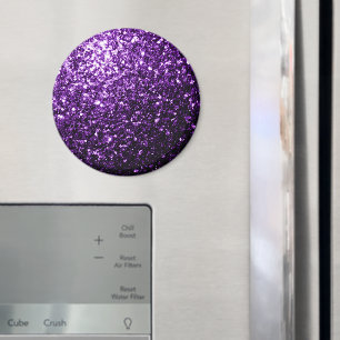 Donkere Paarse faux glinsterende glitter Magneet