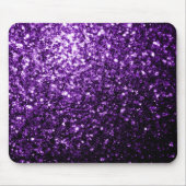 Donkere Paarse faux glinsterende glitter Muismat (Voorkant)