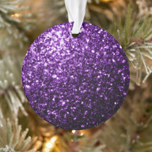 Donkere Paarse faux glinsterende glitter Ornament