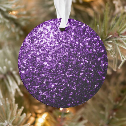 Donkere Paarse faux glinsterende glitter Ornament (Boom)