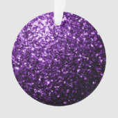 Donkere Paarse faux glinsterende glitter Ornament (voorkant)