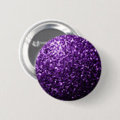 Donkere Paarse faux glinsterende glitter Ronde Button 5,7 Cm (Voorkant /achterkant)