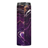 Donkere Paarse Geode aangepaste naam Agate Thermosbeker (Achterkant)