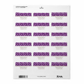 Donkere Paarse Giraffe Patroon Etiket (Full Sheet)