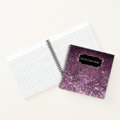 donkere paarse glitter notitieboek (Binnen)