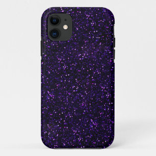 Donkere Paarse Glitter Print iPhone 11 Hoesje