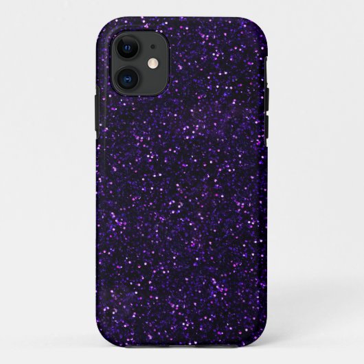 Donkere Paarse Glitter Print Case-Mate iPhone Case (Achterkant)