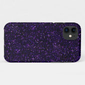 Donkere Paarse Glitter Print Case-Mate iPhone Case (Achterkant (horizontaal))