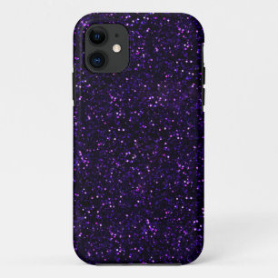 Donkere Paarse Glitter Print iPhone 11 Hoesje