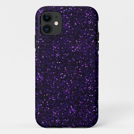 Donkere Paarse Glitter Print Case-Mate iPhone Case (Achterkant)