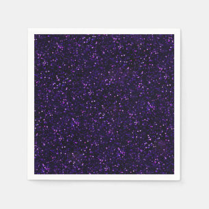 Donkere Paarse Glitter Print Servetten