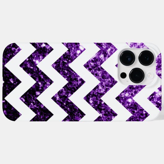 Donkere Paarse glitter sparkles White Case-Mate iPhone Case (Achterkant (horizontaal))