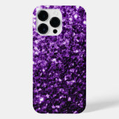 Donkere Paarse glittersparken iPhone Hoesje (Achterkant)