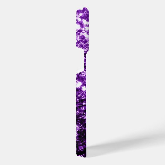 Donkere Paarse glittersparken iPhone Hoesje (Rechterkant)