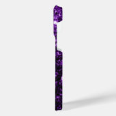 Donkere Paarse glittersparken iPhone Hoesje (Linkerkant)