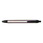 Donkere Paarse Gold Stripe Pattern - Aangepaste na Zwarte Inkt Pen (Achterkant)