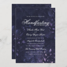 Donkere Paarse Gothic Boho Floral Handfasting