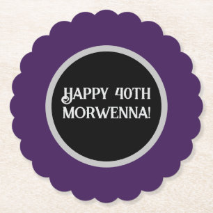 Donkere Paarse Gothic Kartonnen Onderzetters