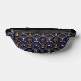 DONKERE PAARSE & GOUDEN ART DECO PATRONEN HEUPTASJE