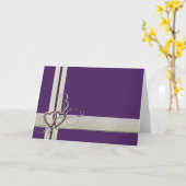 Donkere paarse hartrol kaart (Gele Bloem)