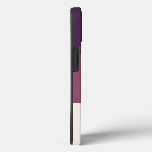 Donkere Paarse horizontale streep-kleurenblok Case-Mate iPhone Case (Achterkant / Rechts)