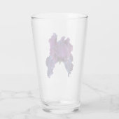 Donkere Paarse Iris Bloom Floral Glas (Achterkant)