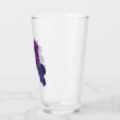 Donkere Paarse Iris Bloom Floral Glas (Links)
