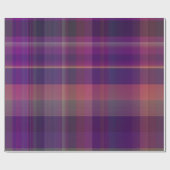 Donkere Paarse Madras-patroonpatroon Cadeaupapier (Vlak)