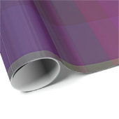 Donkere Paarse Madras-patroonpatroon Cadeaupapier (Rol Hoek)